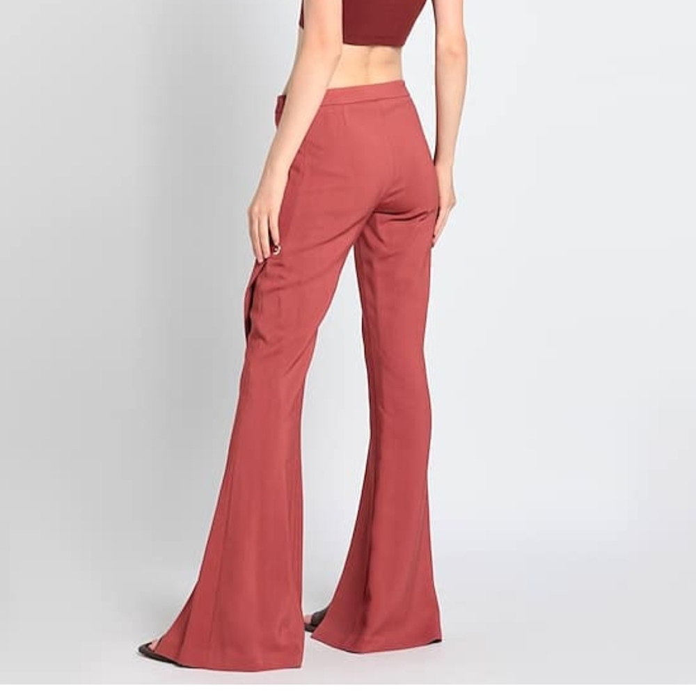 Elisabeta FRANCHI Rust Flare Pants. SZ 6. NWT - Picture 2 of 2